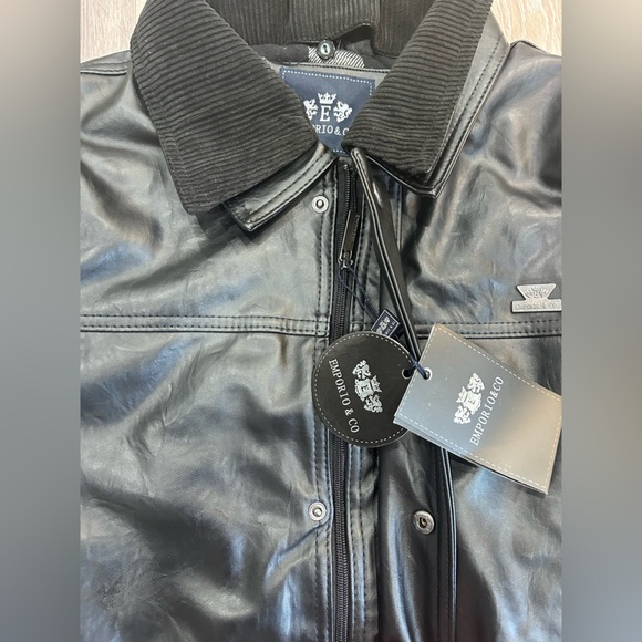 Emporio & Company Men’s Leather Jacket Xl - Picture 13 of 14